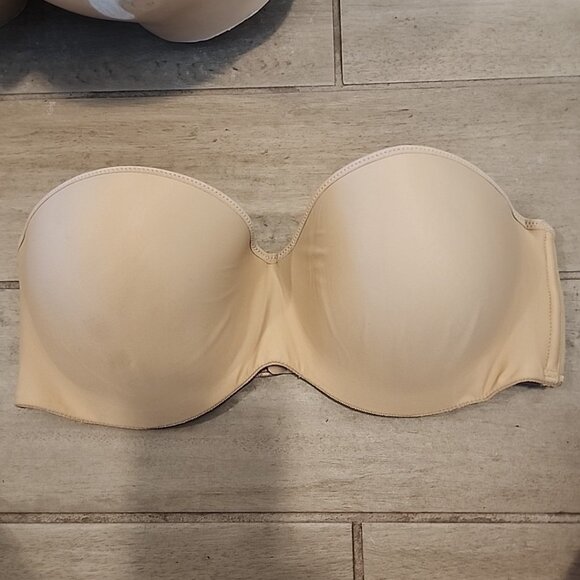 Maidenform Strapless Bra 36D Nude Underwire Lined 05032 *no Straps* - Picture 1 of 4